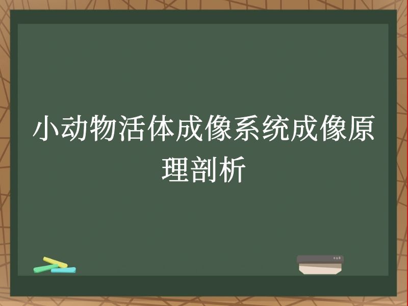 小动物活体成像系统成像原理剖析